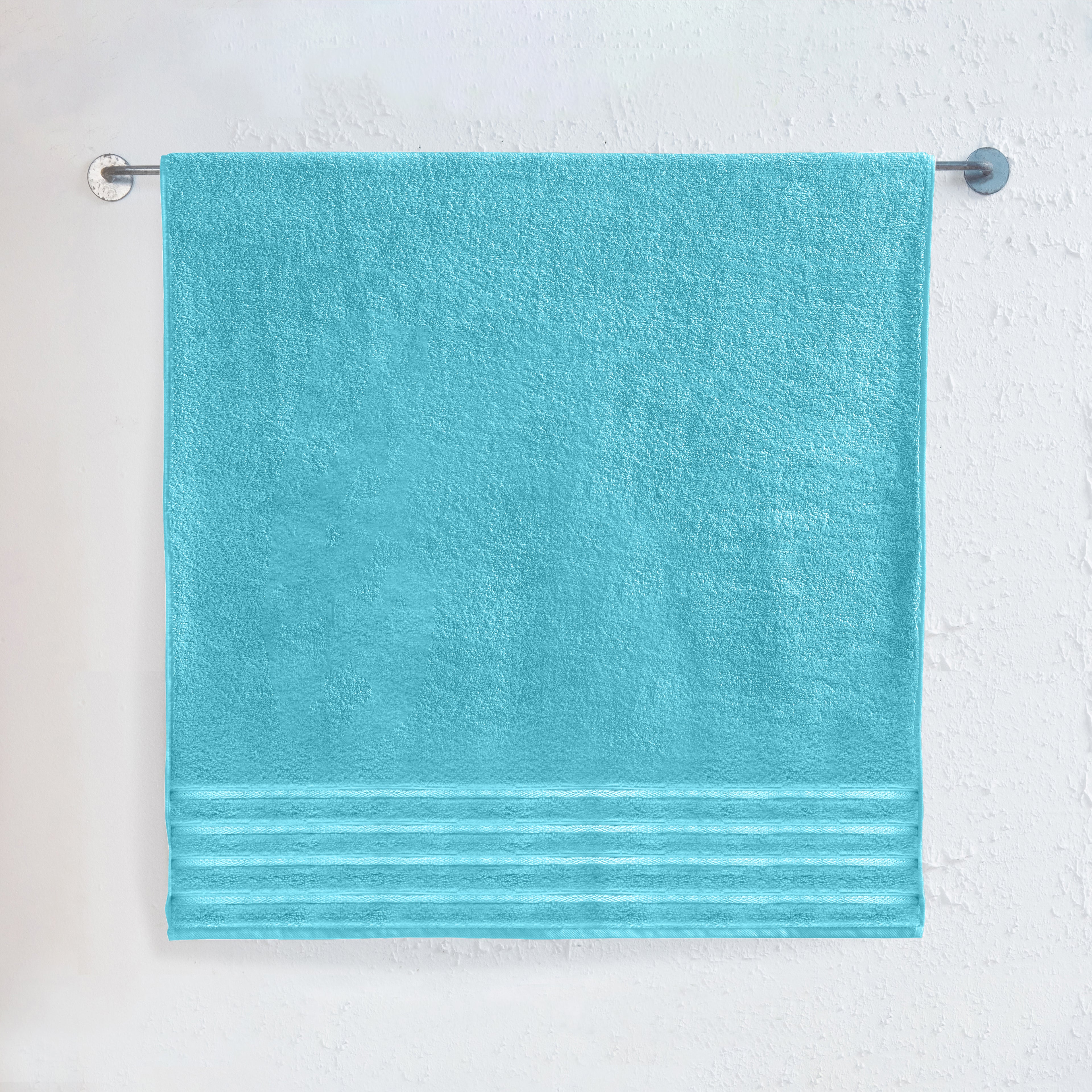 1-Piece Premium Turkish Cotton 4 Lines Stripe Jumbo Towel, 35x 70 inch