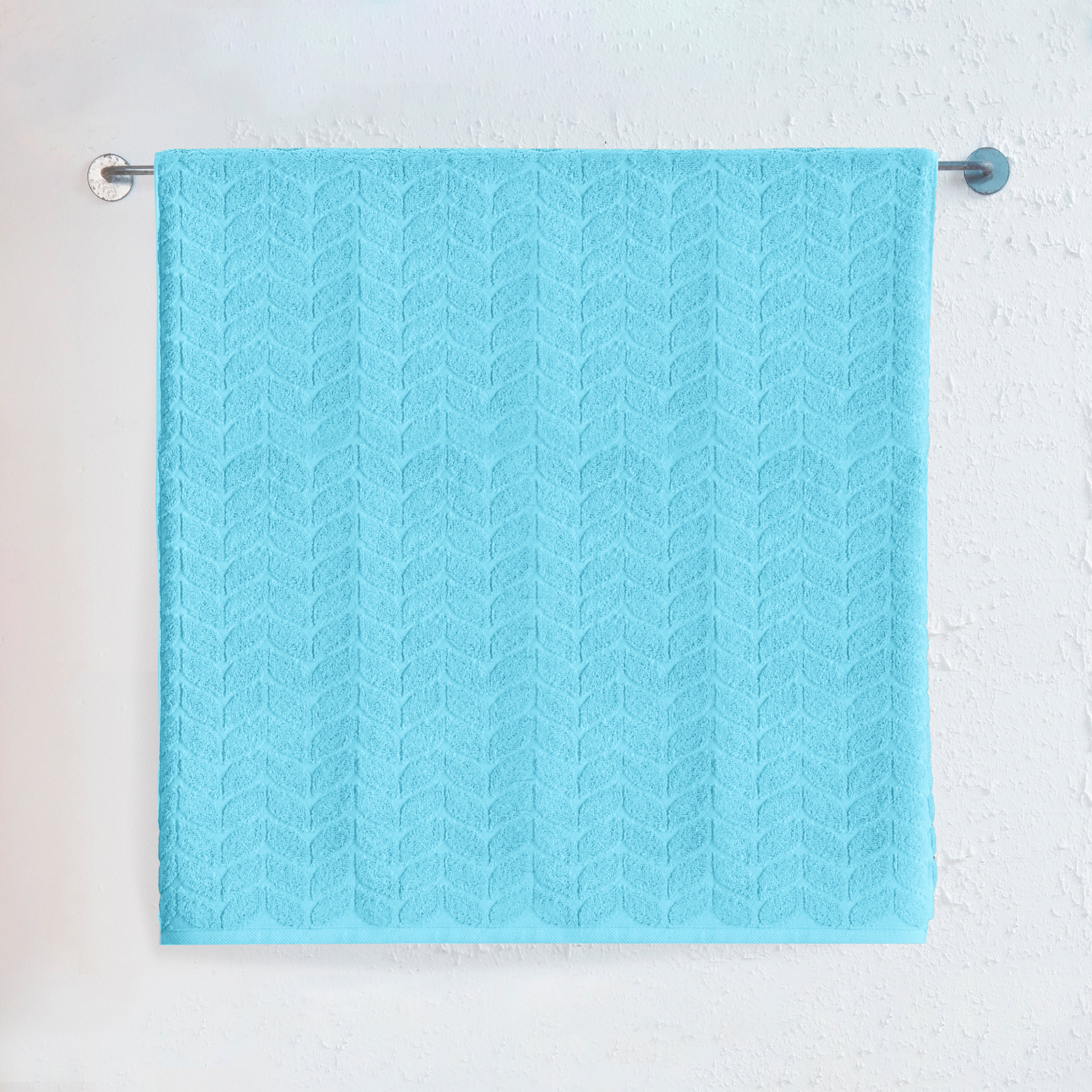 1-Piece Premium Turkish Cotton Braided Jumbo Towel, 35x 70 inch