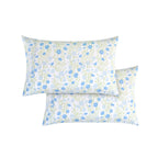 Set of 2 Floral and Stripe Pattern Pillowcases