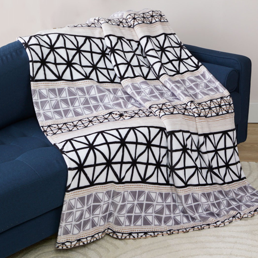 Elegant Comfort 50" x 70" Decorative Flannel Fleece Throw Blanket