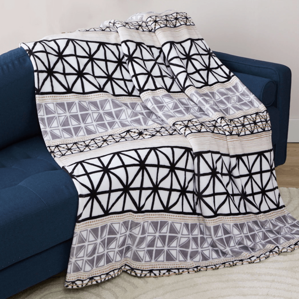 50" x 70" Decorative Flannel Fleece Throw Blanket