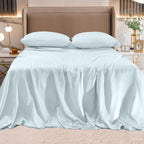 Fine 4-Piece Silky Satin Sheet Set, Bright Shades