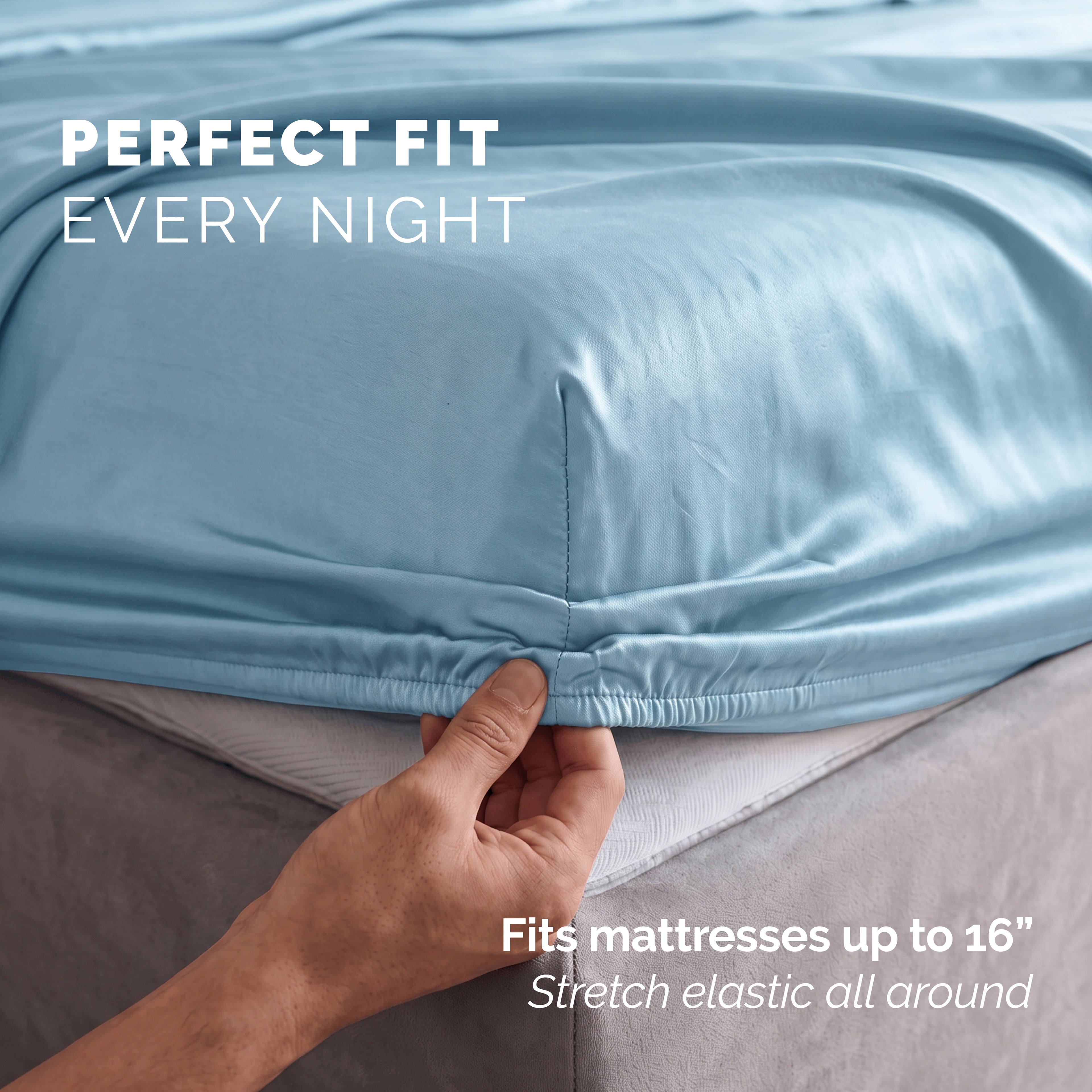 Fine 4-Piece Silky Satin Sheet Set, Bright Shades