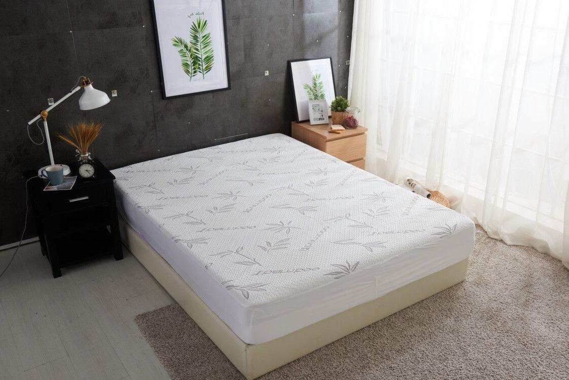 Rayon Derived from Bamboo Mattress Protector, Fits Mattresses up to 16"