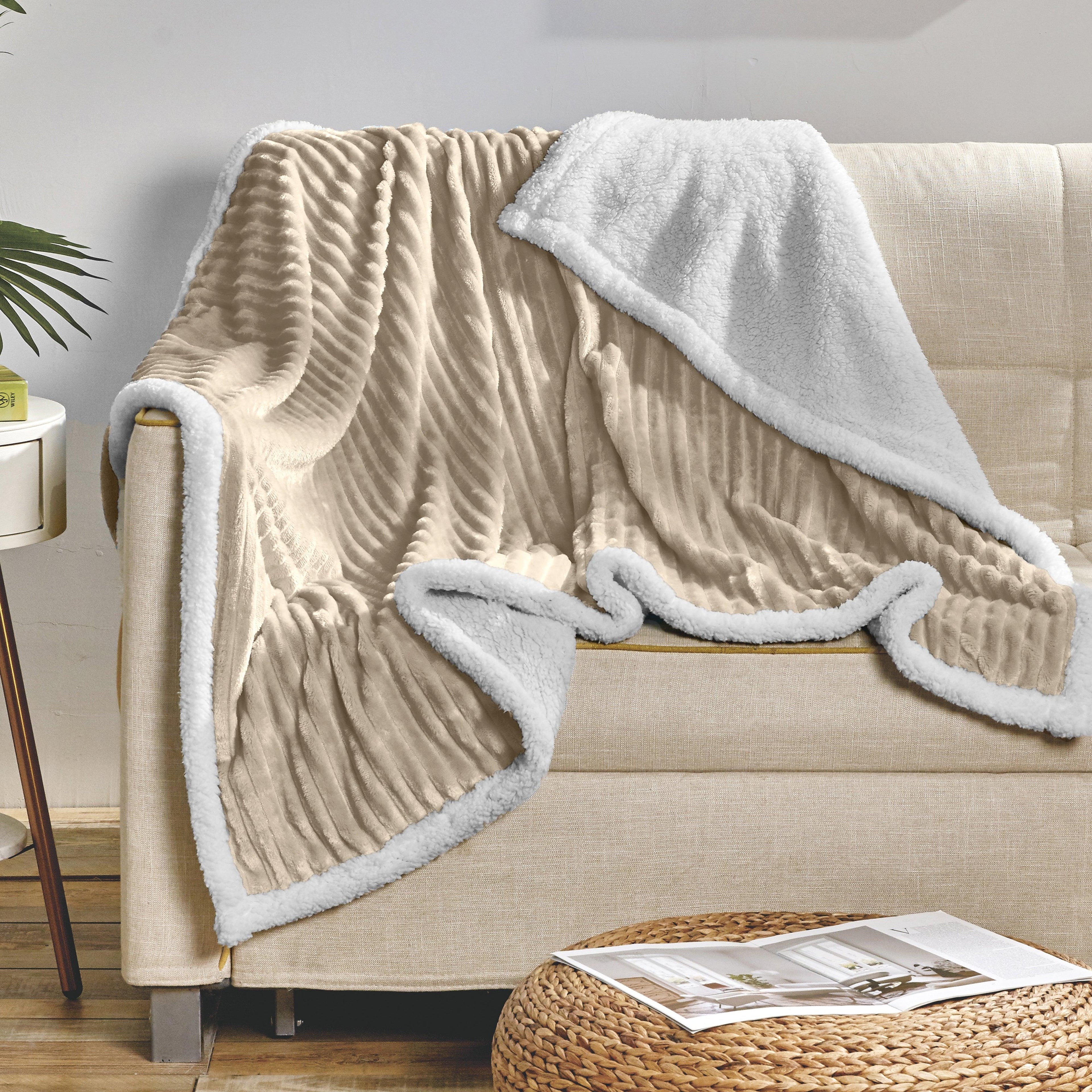 Corduroy Design Luxury Sherpa Blanket