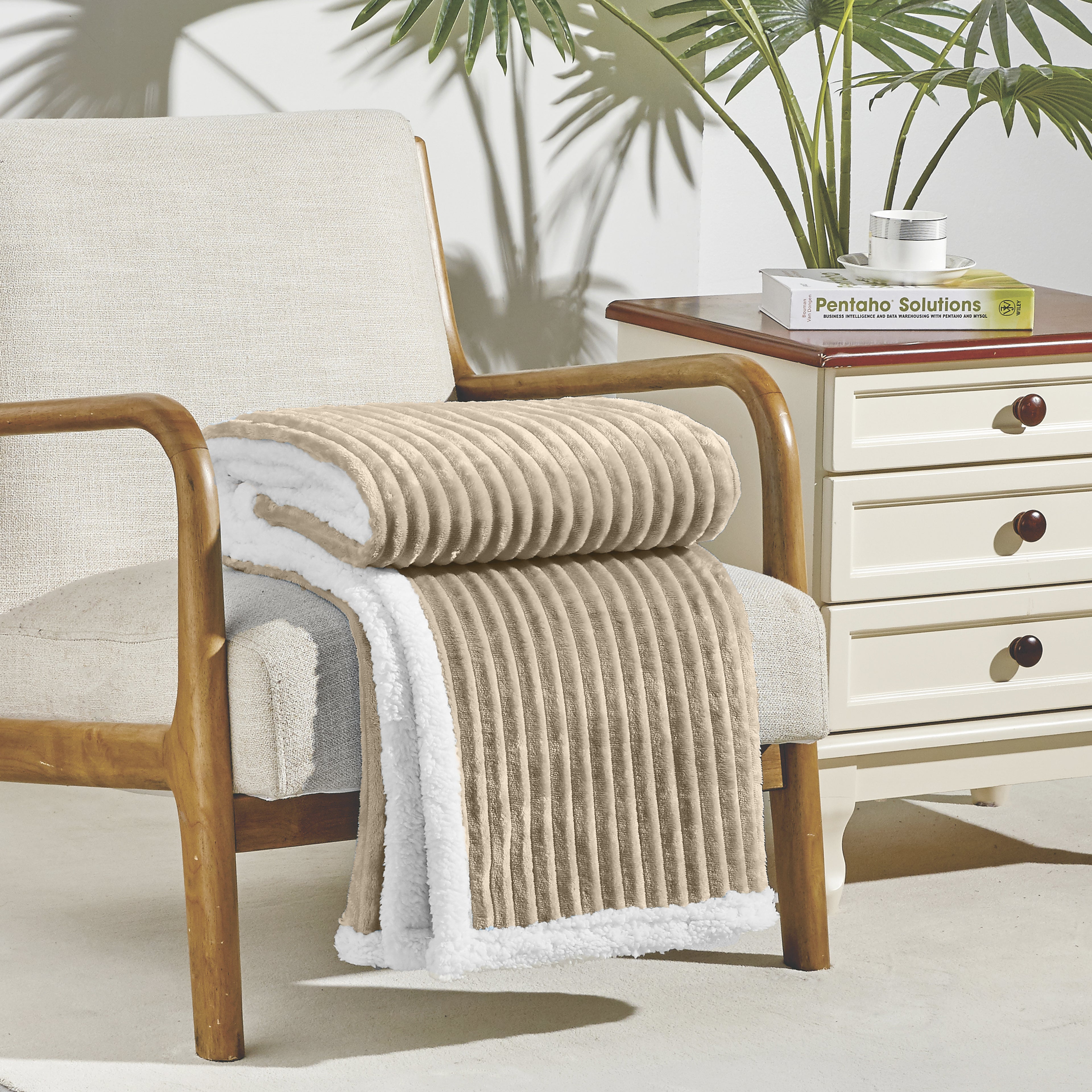 Corduroy Design Luxury Sherpa Blanket