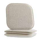 2-Pack Textured Chair Cushion Covers - Skid-Proof Rubber Backing