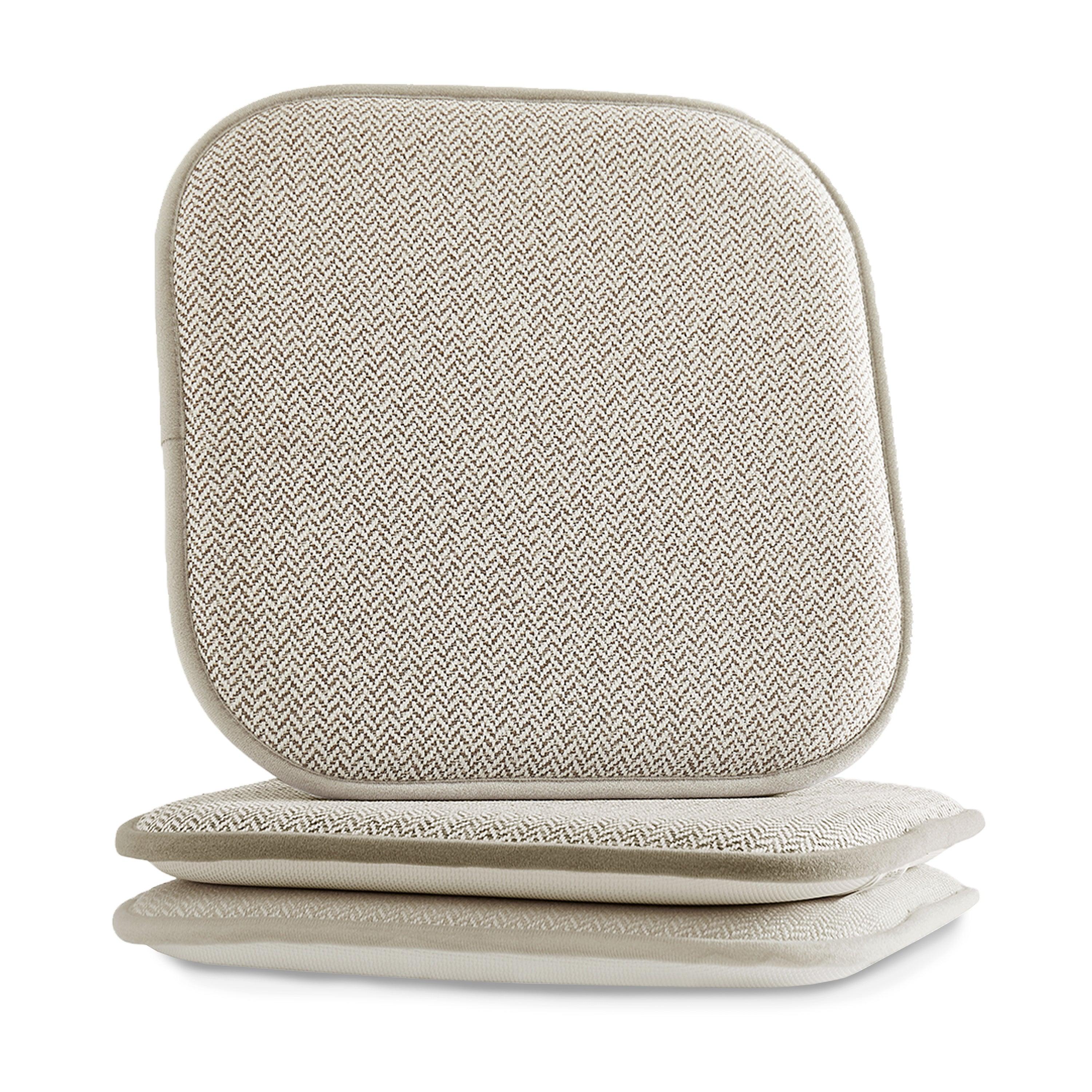 2-Pack Textured Chair Cushion Covers - Skid-Proof Rubber Backing