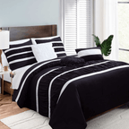 12-Piece Isabella Pleated Ruched Ruffled Comforter Set, Includes 6-Piece Sheet Set with Double Sided Storage Pockets