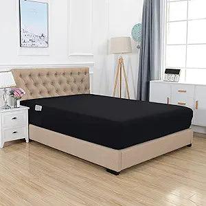 Extra Deep 18"-21" Single Fitted Sheet for High Mattress - All Around Elastic with Straps