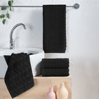 4-Pack Premium Turkish Cotton Braided Hand Towel Set, 16 x 28 inch