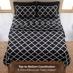 6-Piece Moroccan Trellis Printed Pattern - Soft as a Hotel Premium Quality
