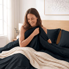 Essential 3-Piece Solid Duvet Cover Set