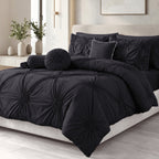 10-Piece Sunflower Comforter Set - Includes 4-Piece Sheet Set with Double Sided Storage Pockets