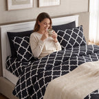 6-Piece Moroccan Trellis Printed Pattern - Soft as a Hotel Premium Quality