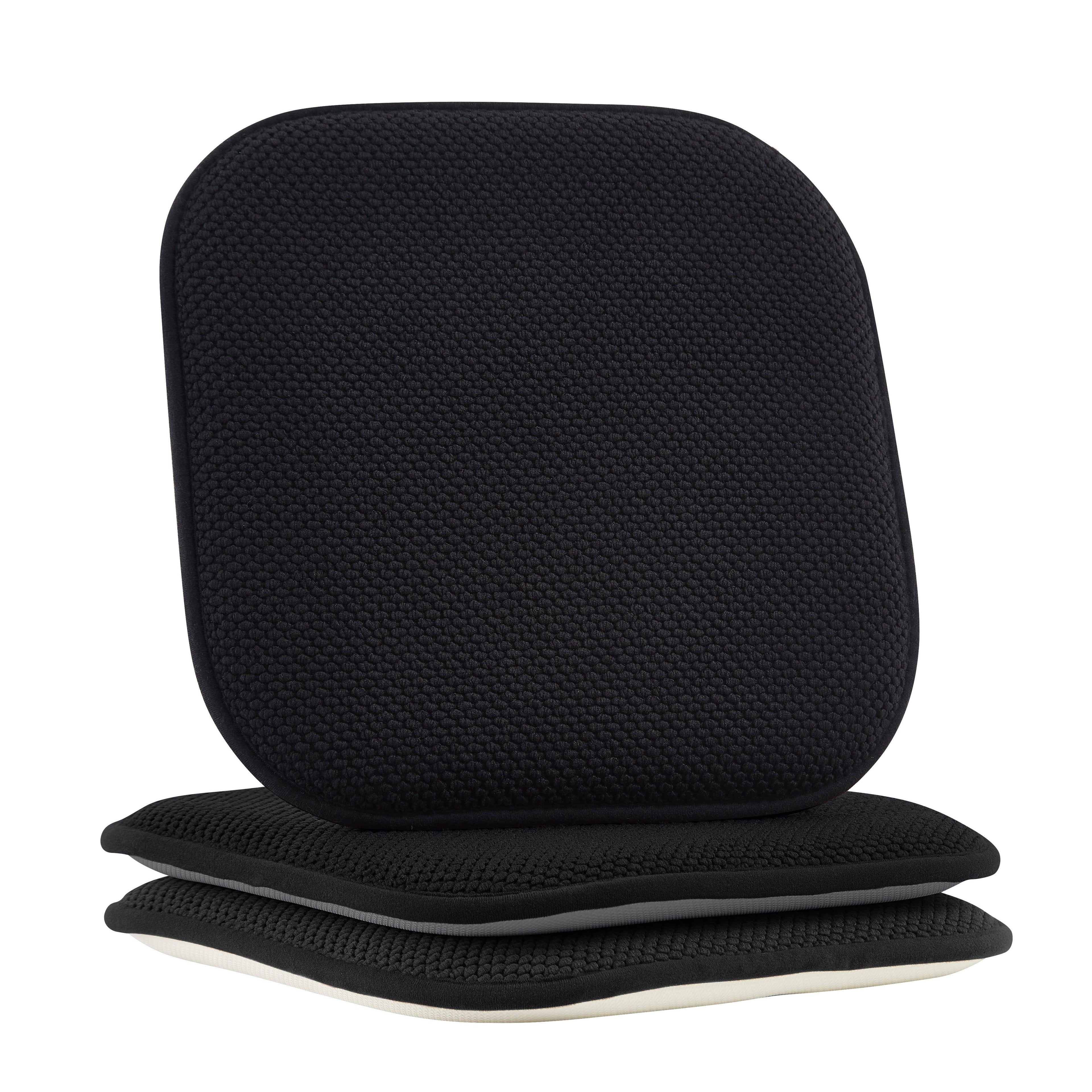 2-Pack Textured Chair Cushion Covers - Skid-Proof Rubber Backing