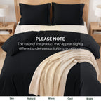 Essential 3-Piece Solid Duvet Cover Set