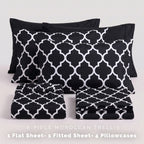 6-Piece Moroccan Trellis Printed Pattern - Soft as a Hotel Premium Quality