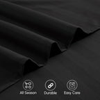6-Piece Dobby Stripe Printed Bed Sheet Set- Soft as a Hotel Premium Quality