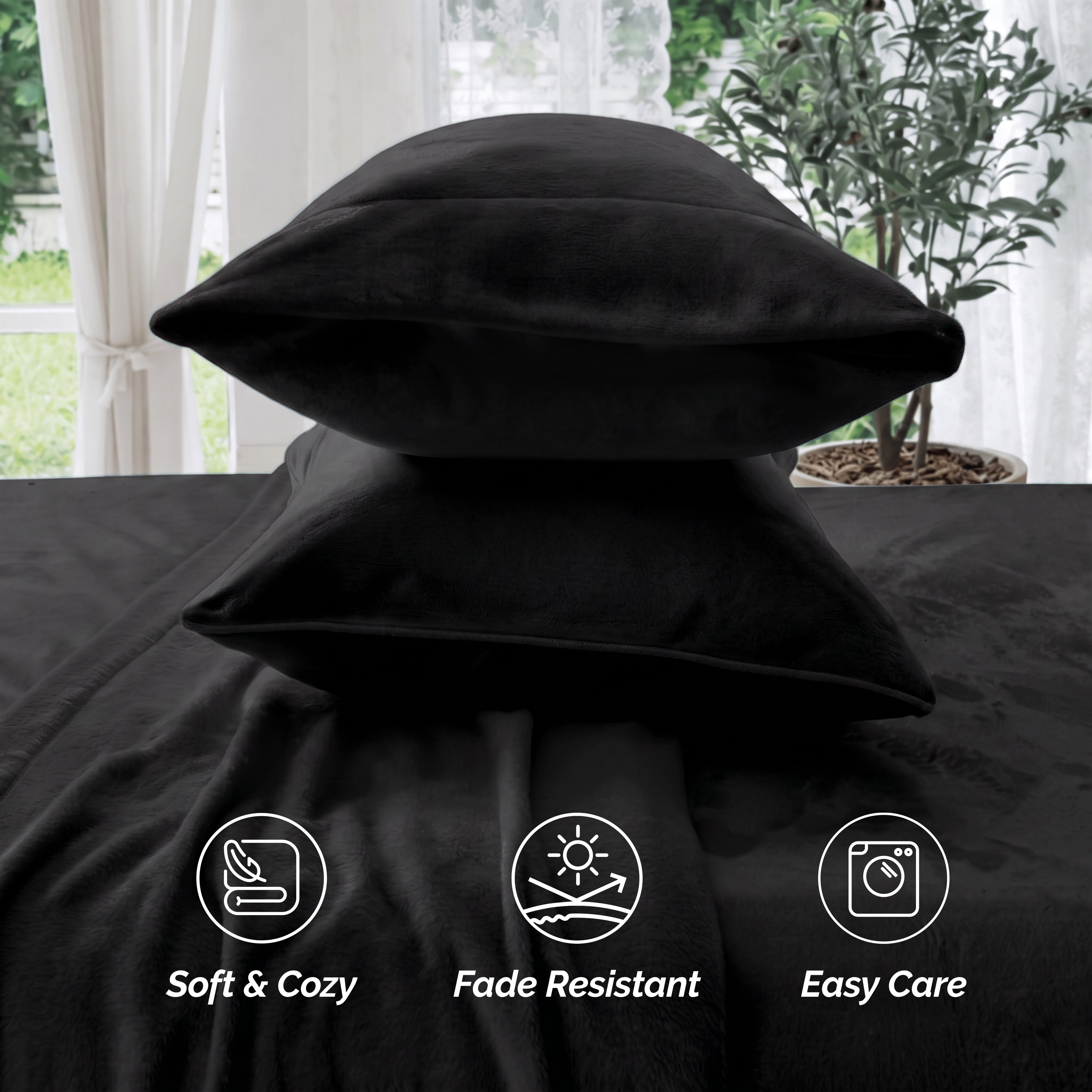 4-Piece Velvet Plush Flannel Sheet Set