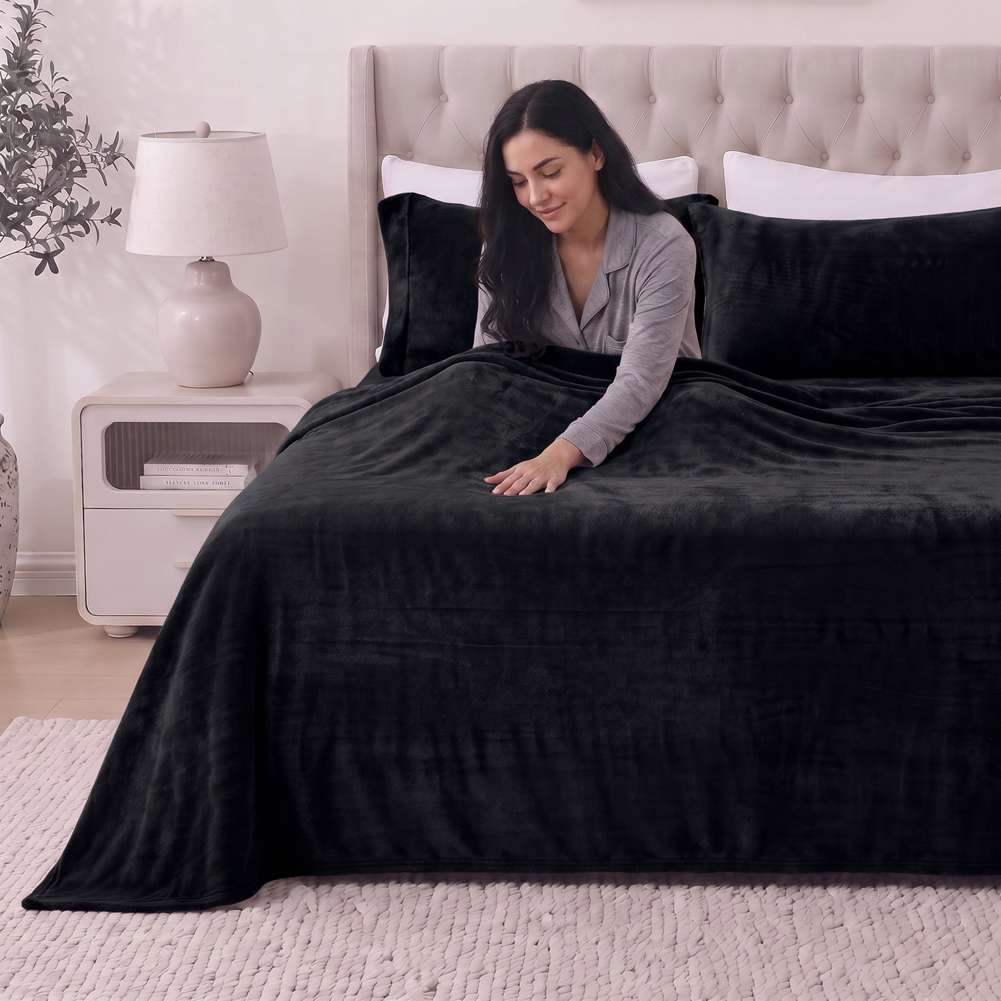 4-Piece Velvet Plush Flannel Sheet Set