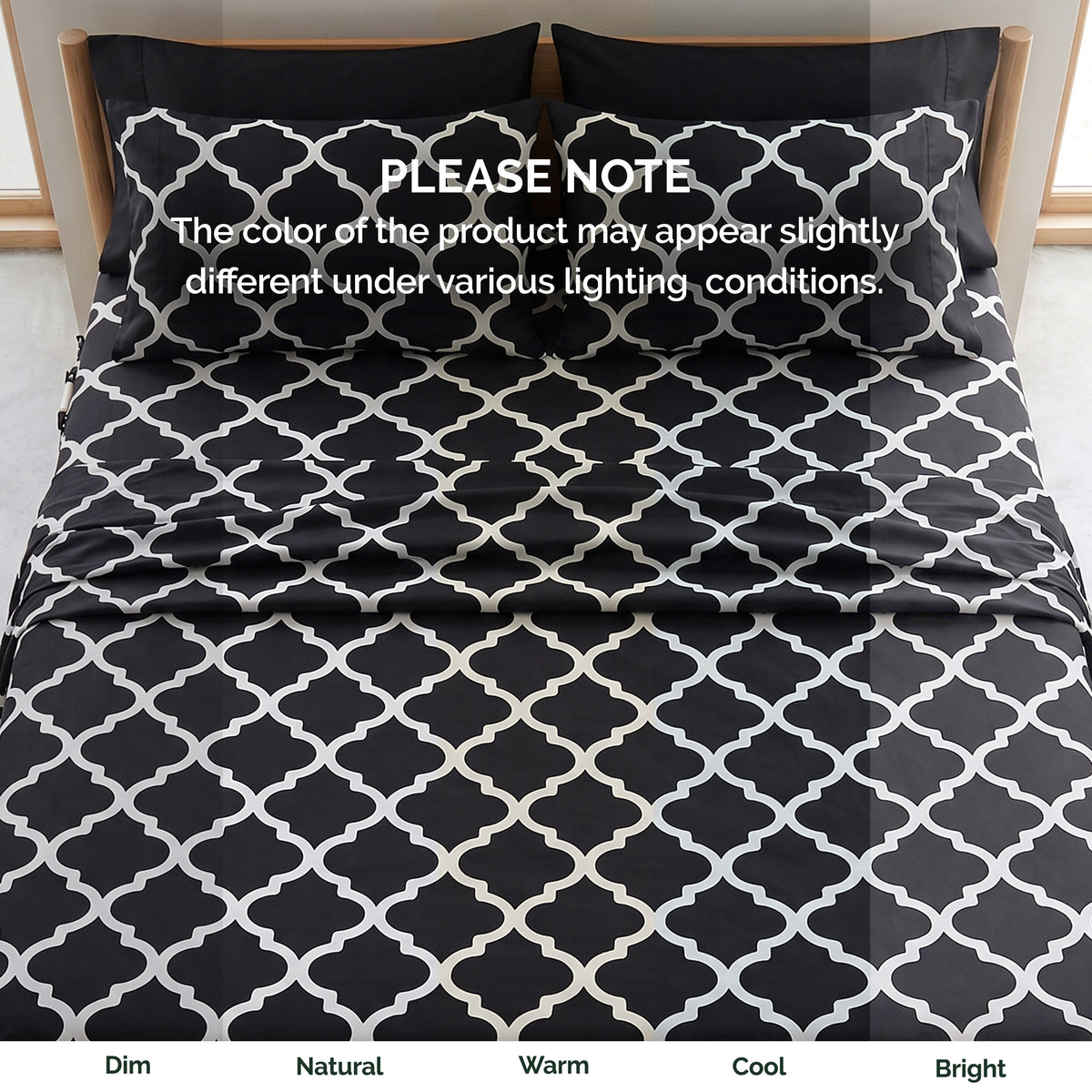 6-Piece Moroccan Trellis Printed Pattern - Soft as a Hotel Premium Quality