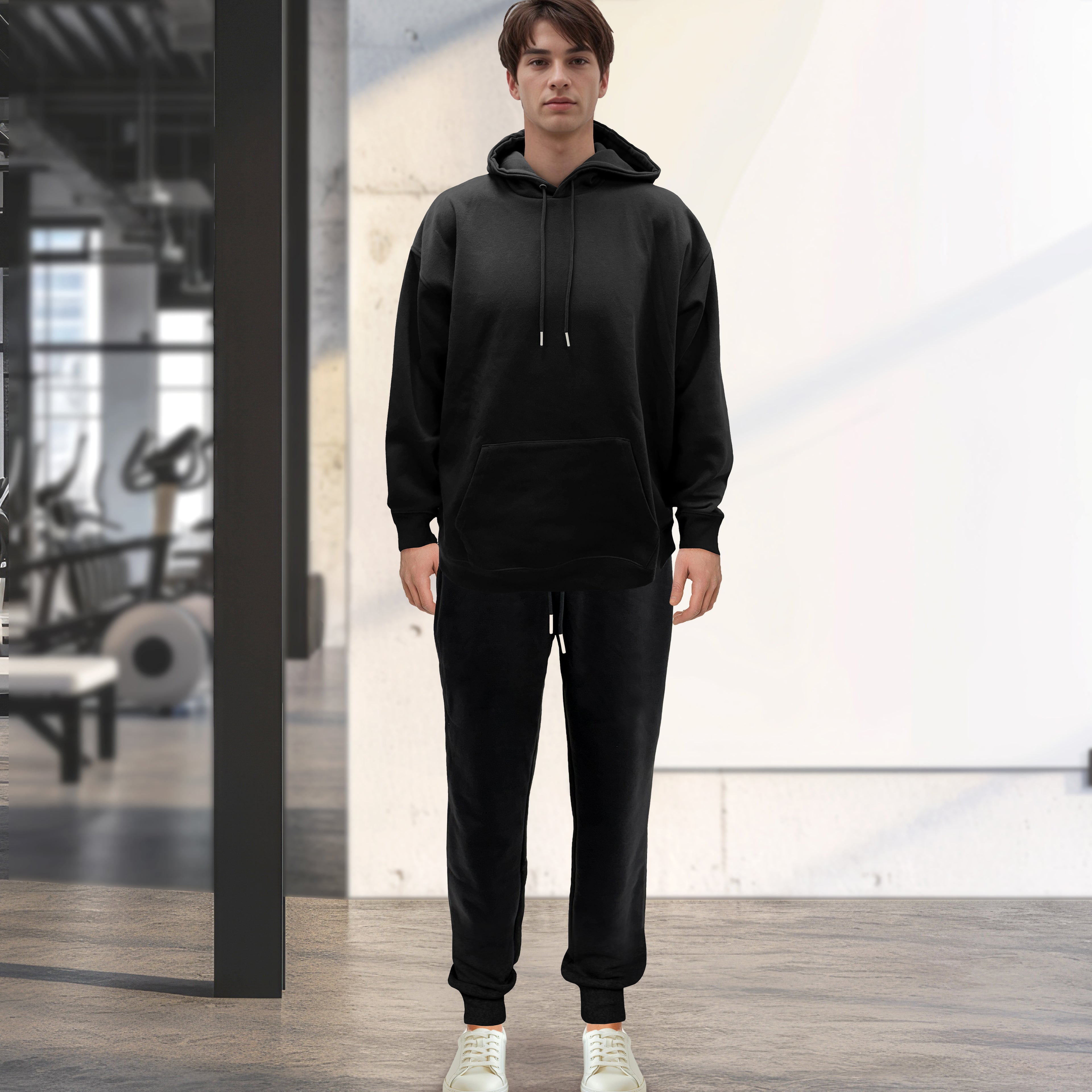 Cotton Active Men Tracksuit 2 Piece Set Athletic Jogging Sweatsuits