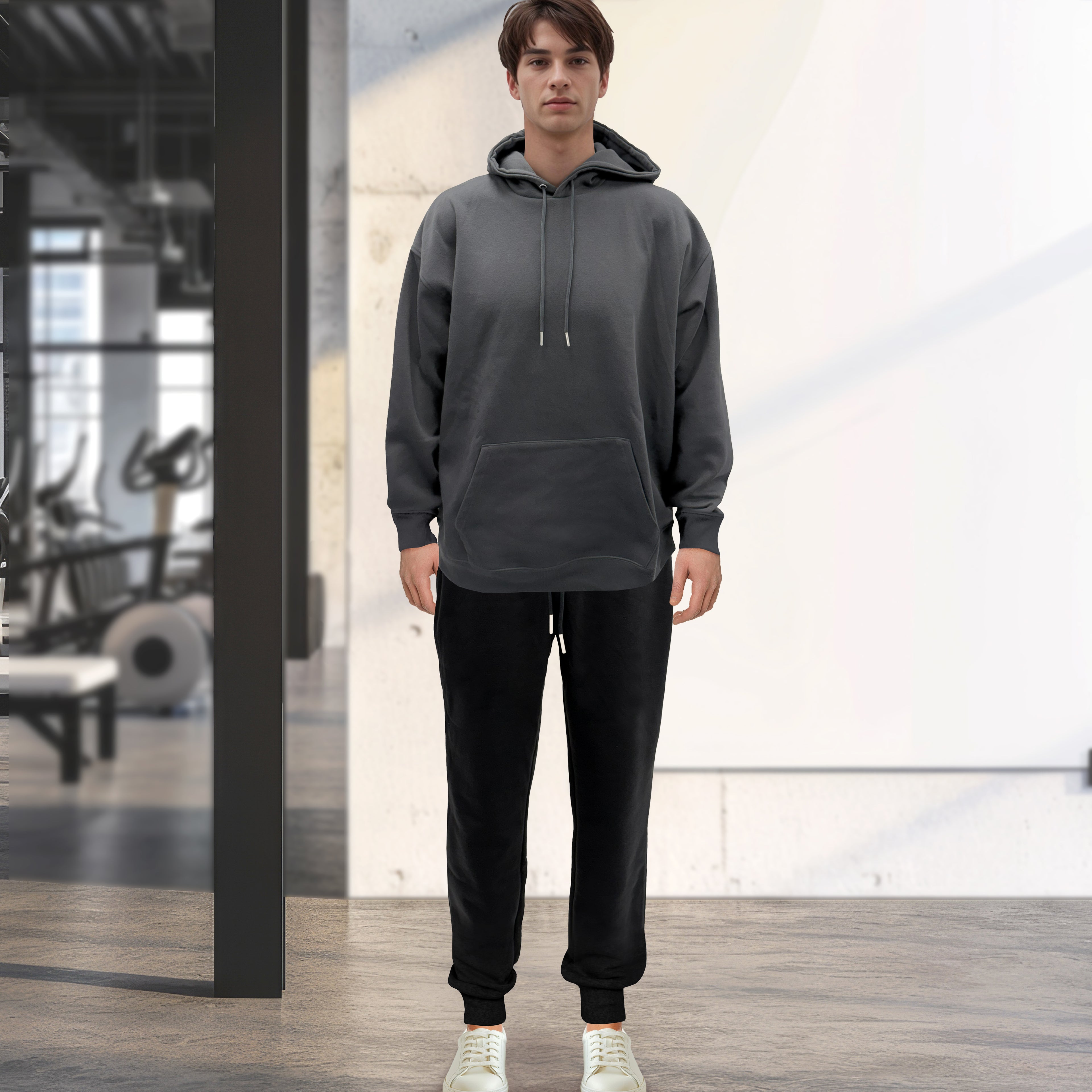 Cotton Active Men Tracksuit 2 Piece Set Athletic Jogging Sweatsuits