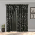 Set of 2 Lucia Curtain Panels - Attached Valance - 54" W x 84" L