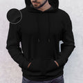 Men Casual Sherpa-Lined Cotton Hoodie