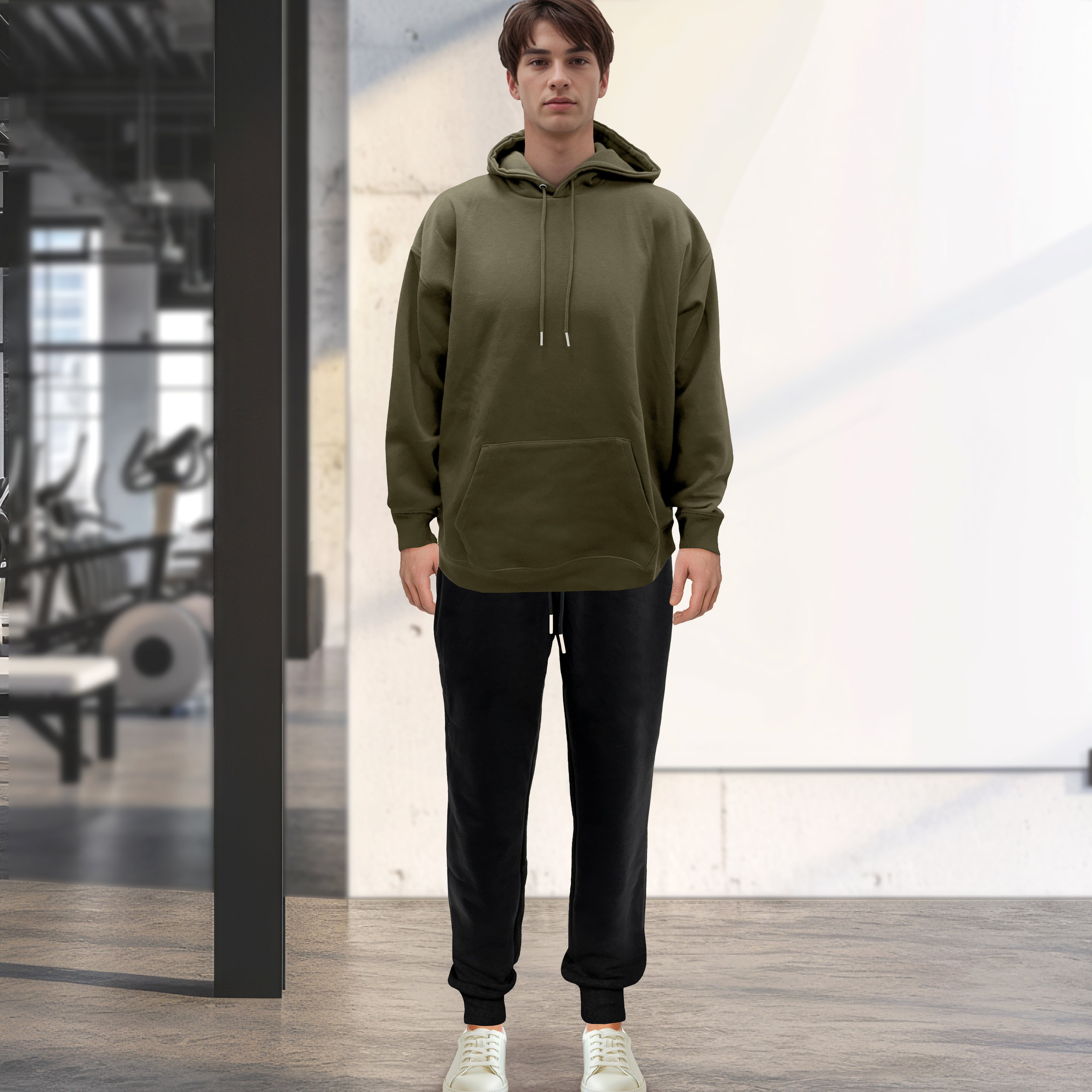Cotton Active Men Tracksuit 2 Piece Set Athletic Jogging Sweatsuits