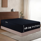 Extra Deep Pocket 18"-24" Single Fitted Sheet for High Mattress, Moody Shades