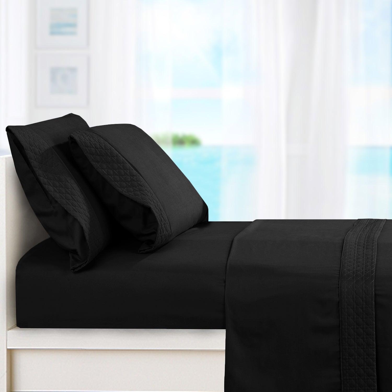 Quilted 4-Piece Sheet Set, Premium Hotel Quality