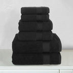 6-Piece Turkish Cotton Towel Set, 2 Washcloths, 2 Hand Towels and 2 Bath Towels
