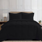 3-Piece Box Stitched Comforter & Shams - Duvet Insert with 4 Corner Tabs