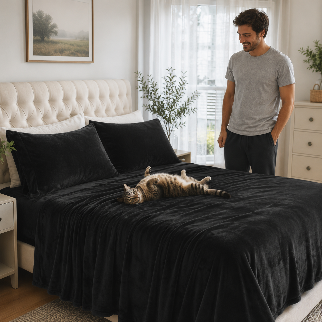 4-Piece Velvet Plush Flannel Sheet Set