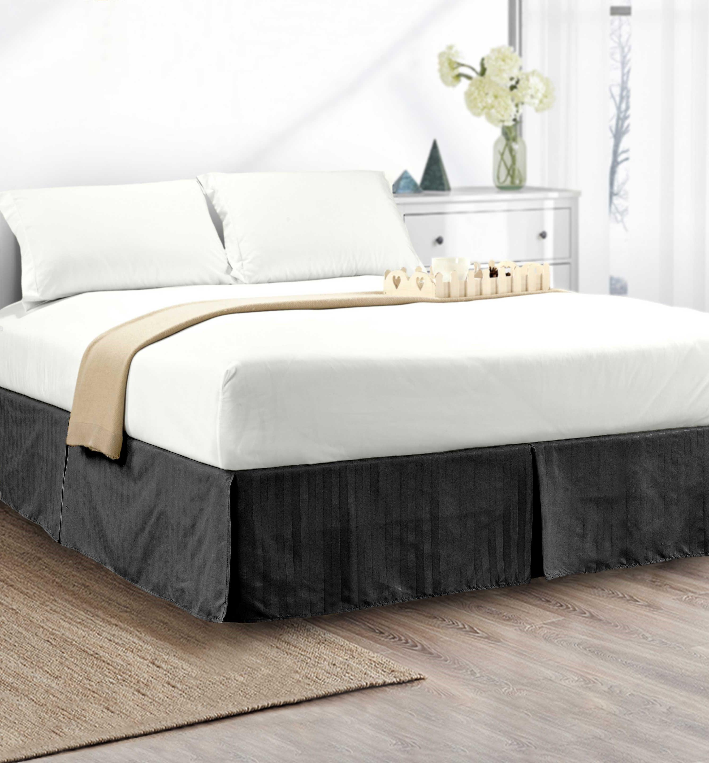 1-Piece Stripe Bed Skirt - 14 inch Drop