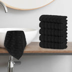 6-Pack Premium Turkish Cotton Braided Washcloths Set, 13 x 13 inch