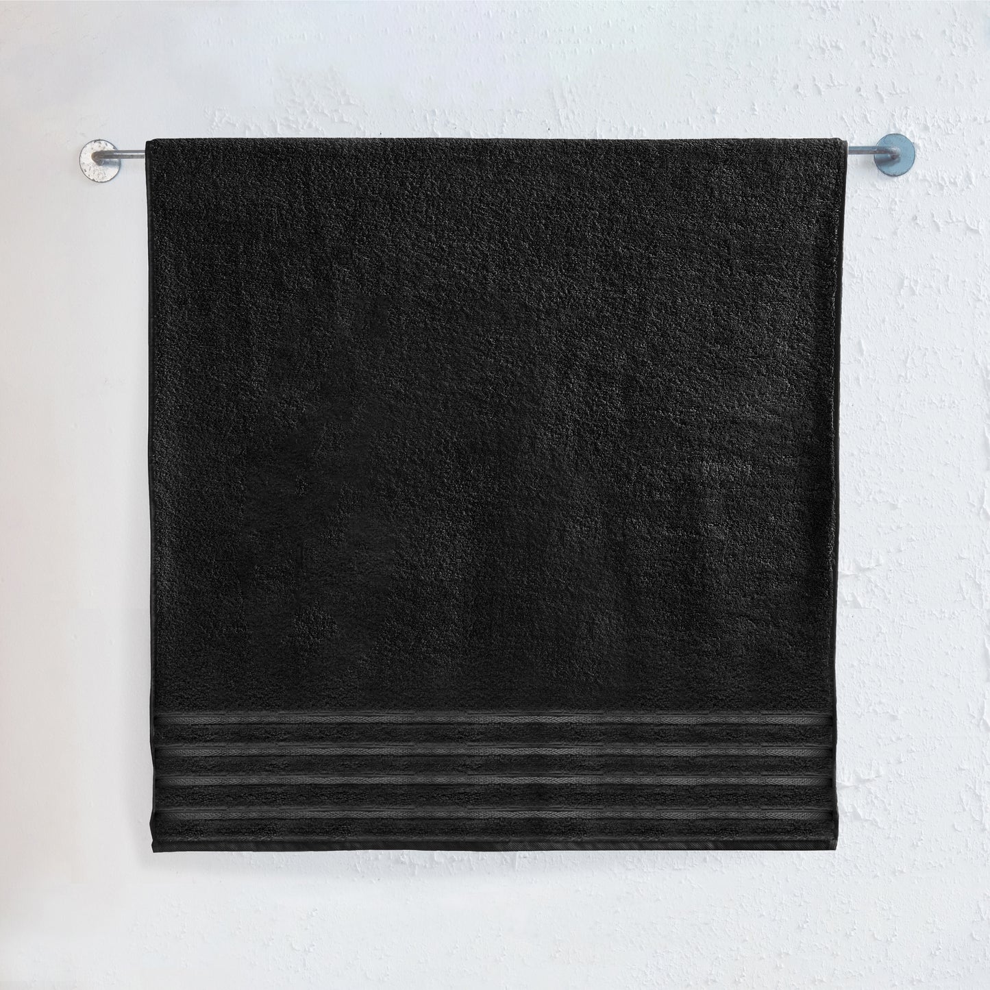 Elegant Comfort 1-Piece Premium Turkish Cotton 4 Lines Stripe Jumbo Towel, 35x 70 inch