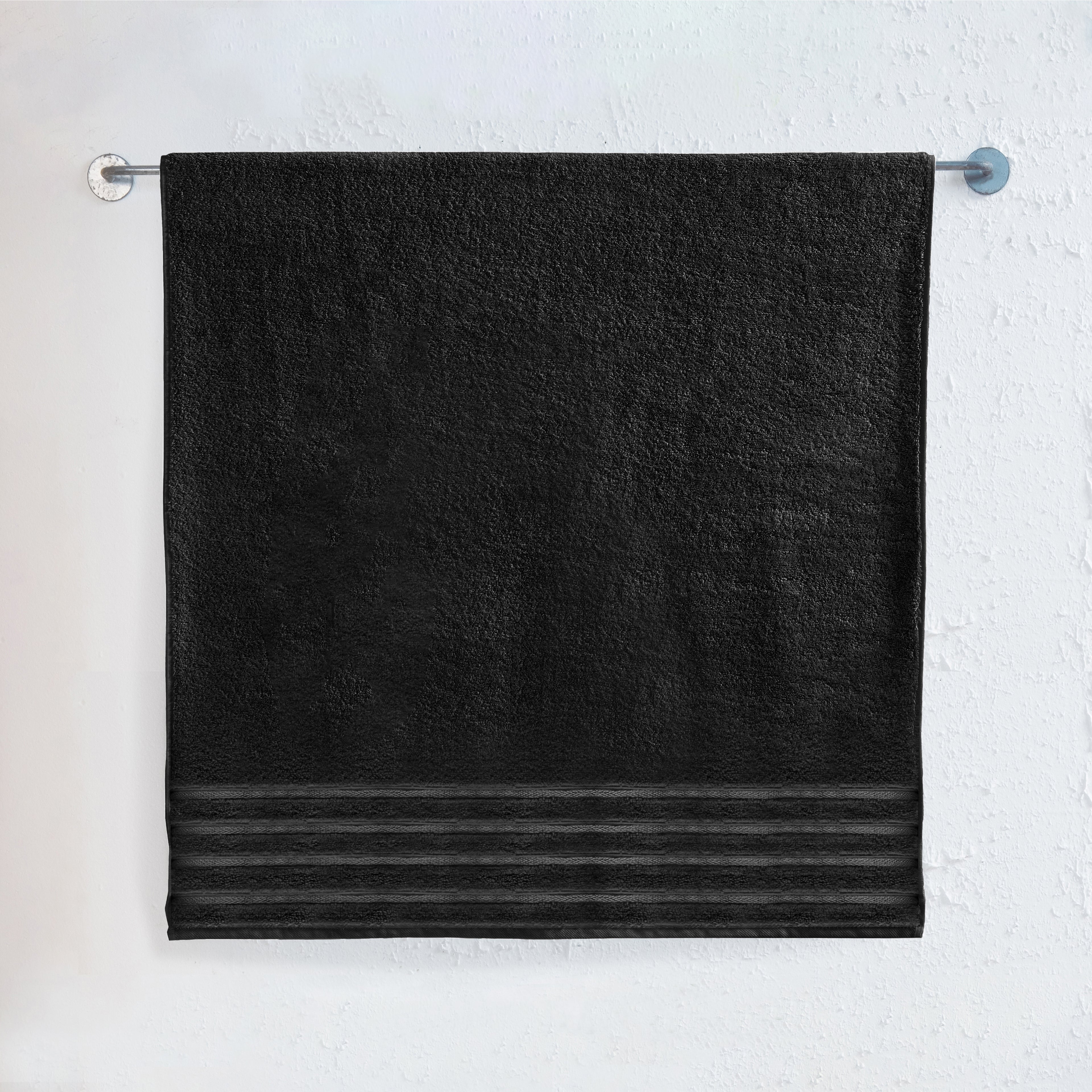 1-Piece Premium Turkish Cotton 4 Lines Stripe Jumbo Towel, 35x 70 inch