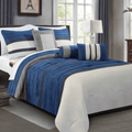 12-Piece Cirena Micro suede Comforter Set, Includes 6-Piece Sheet Set with Double Sided Storage Pockets