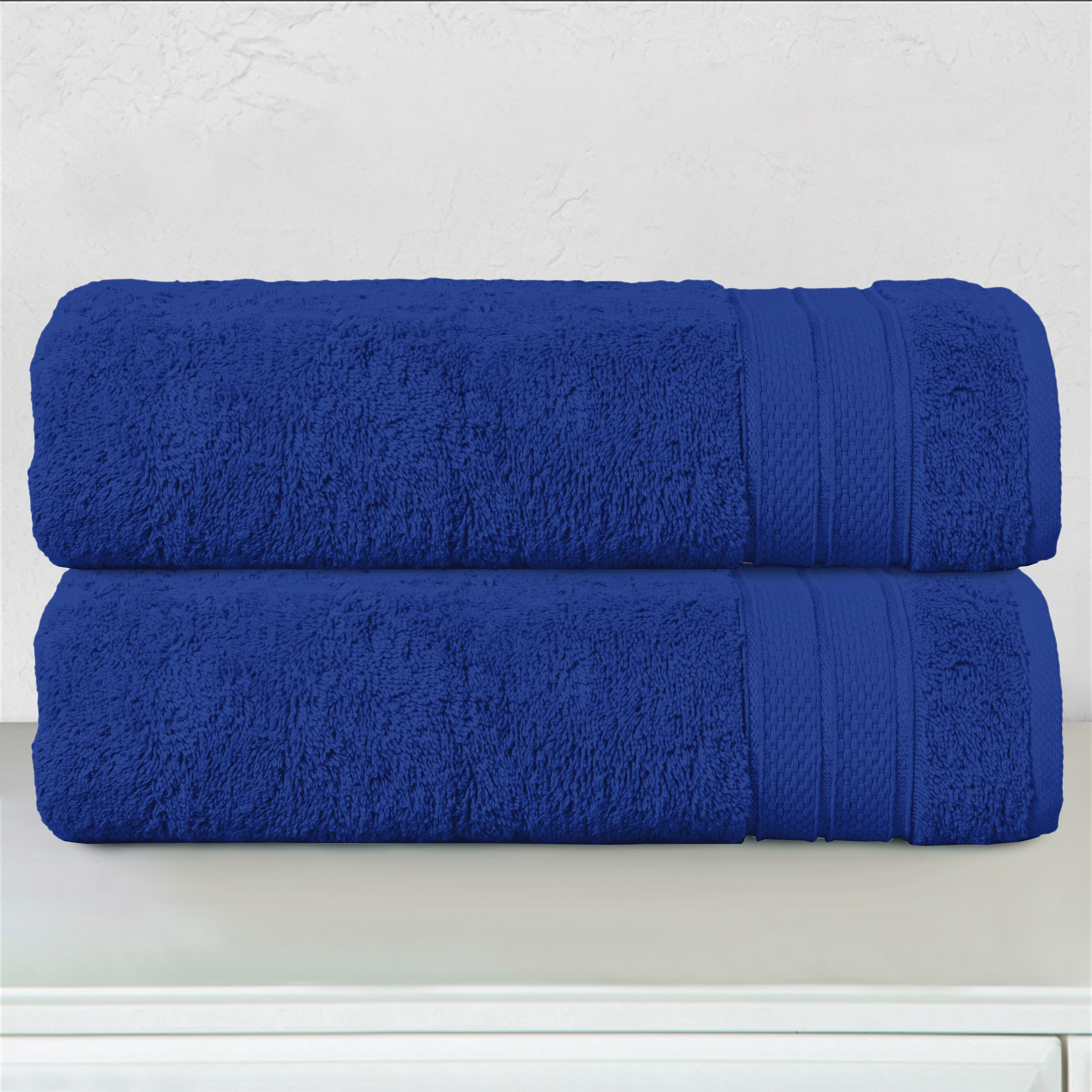 2-Pack Turkish Cotton Three Line Popcorn Bath Towel Set, 27 x 54 inch