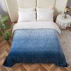 Ombre Printed Velour Fleece Blanket - Velvety Feel