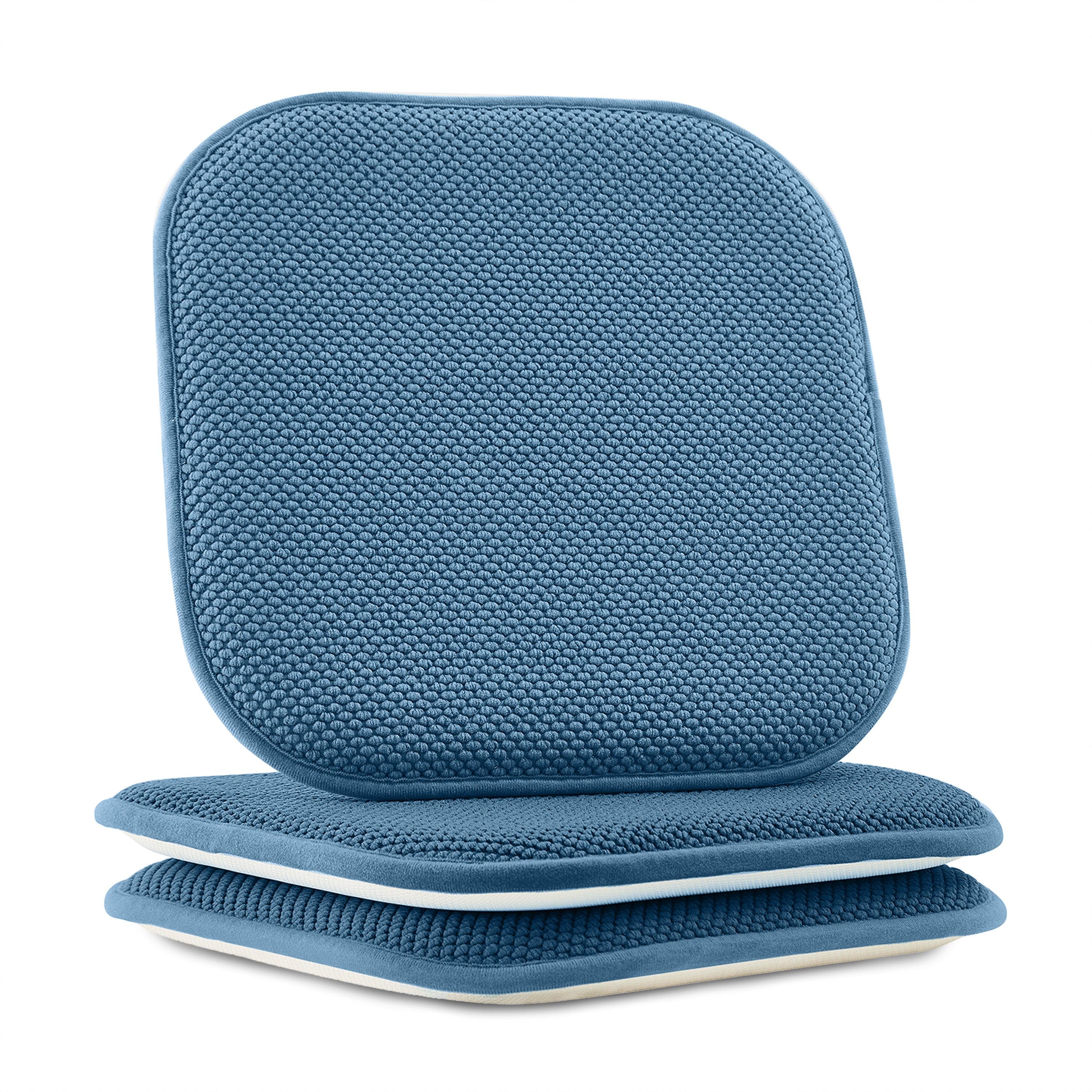 2-Pack Textured Chair Cushion Covers - Skid-Proof Rubber Backing