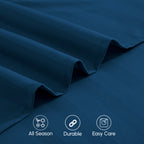 6-Piece Dobby Stripe Printed Bed Sheet Set- Soft as a Hotel Premium Quality