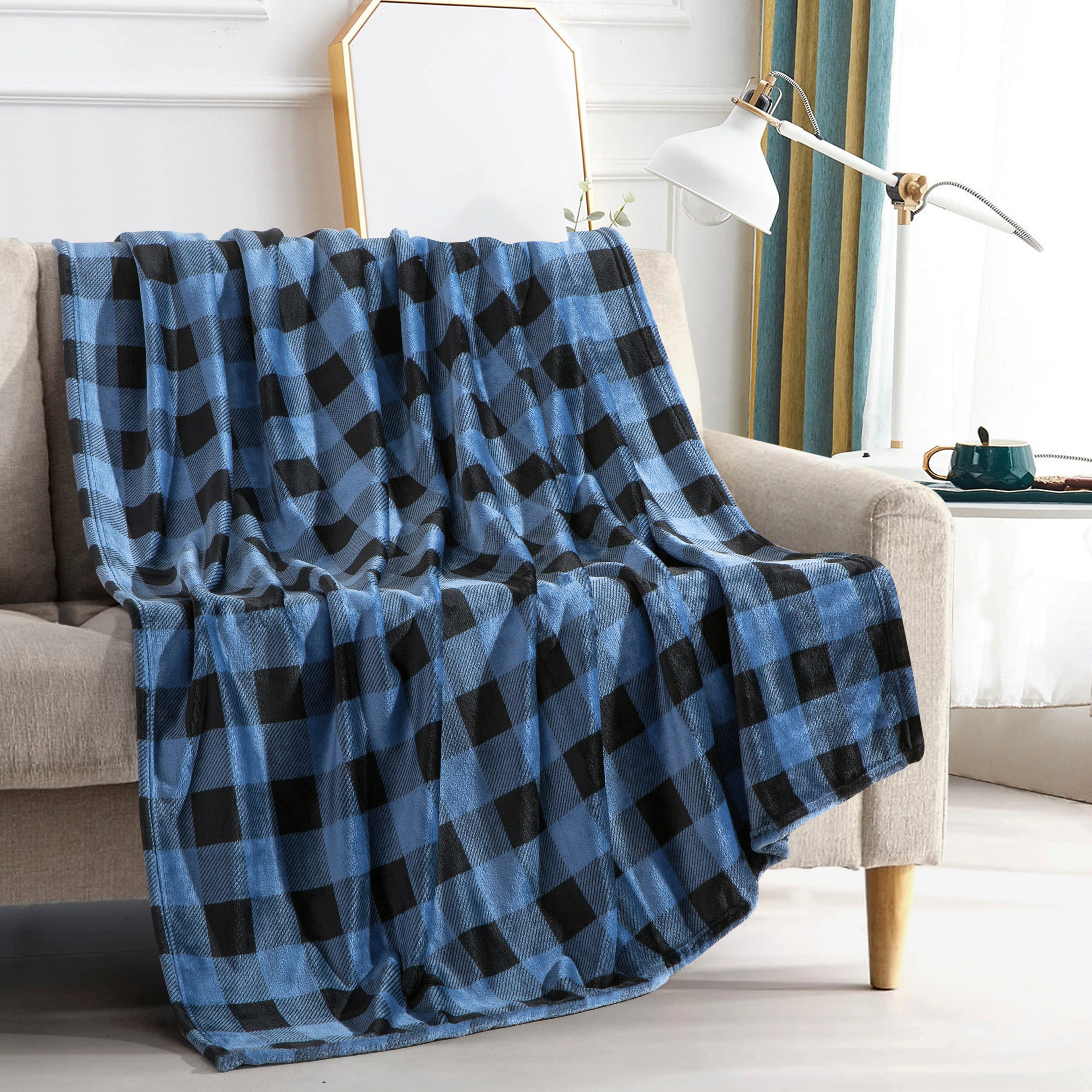 Plush All Season Lightweight Throw Blanket - 50 x 60 inches