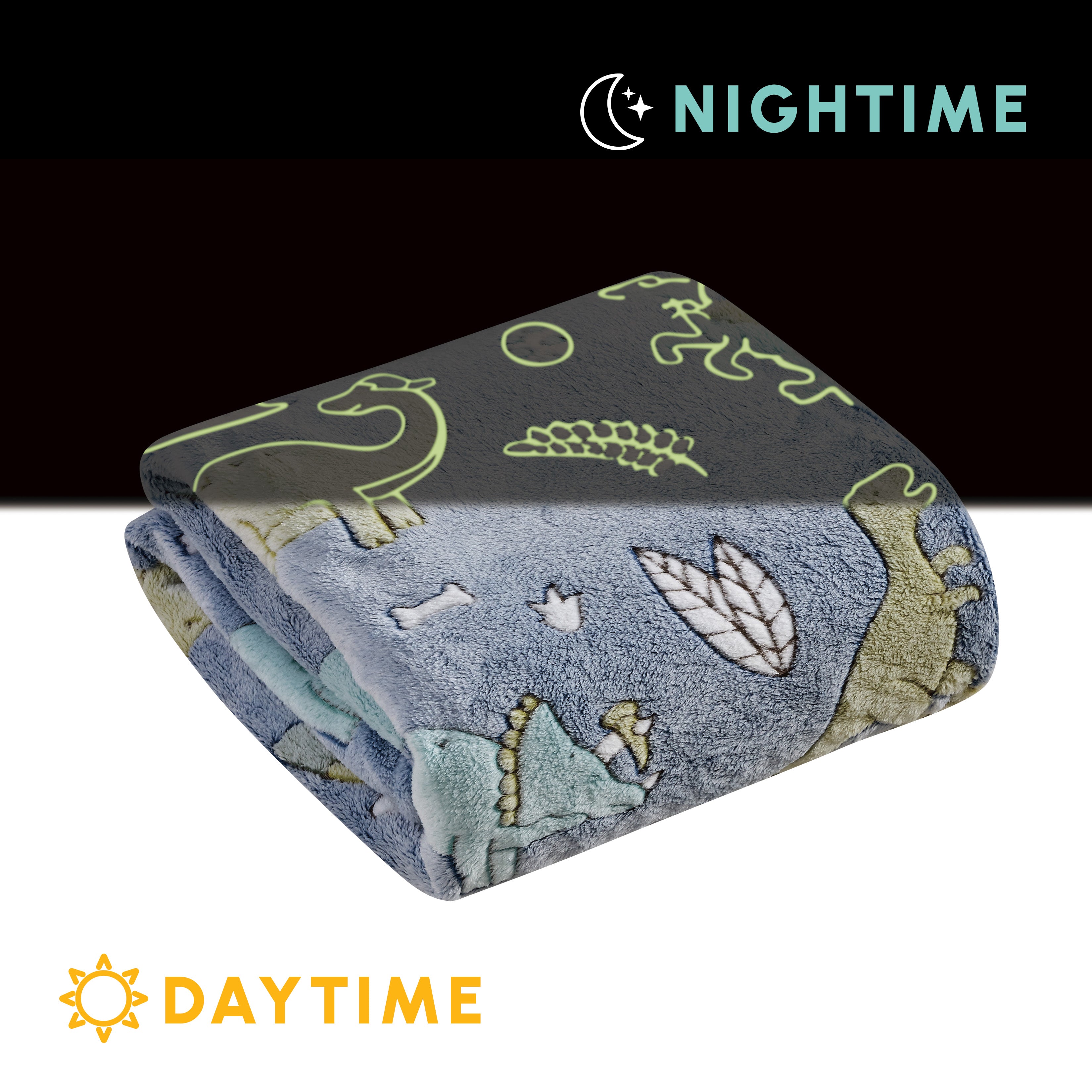 Glow In the Dark 50" x 60" Throw Blanket - Velvety Feel, 50 X 60 inches