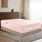 Extra Deep Pocket 18"-24" Single Fitted Sheet for High Mattress, Bright Shades