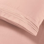 Essential Solid 3 Line Embroidery - Soft as a Hotel Premium Quality, 4-Piece Sheet Set, Bright Shades