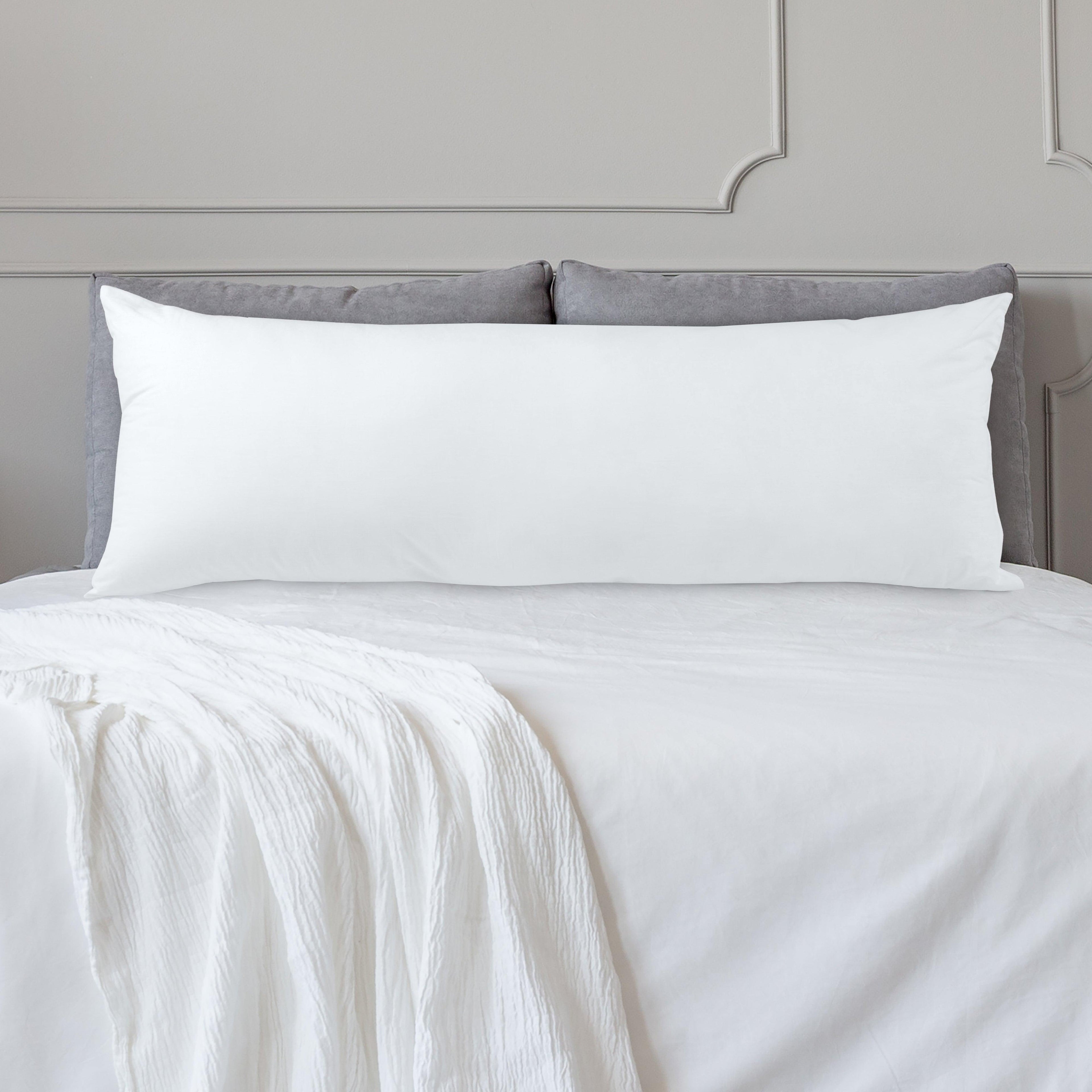 Long Full Body Pillow Insert Poly-Cotton Shell Siliconized Fiber Filling